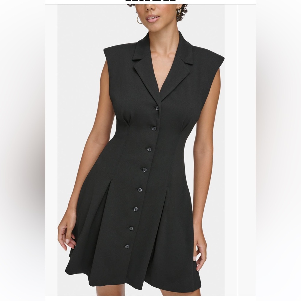 Calvin Klein Black Button-Down Mini Dress